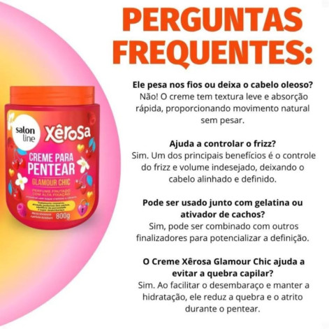 Creme para Pentear Salon Line Xêrosa Glamour Chic 800g