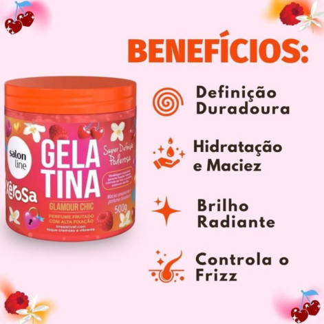 Gelatina Capilar Salon Line Xerosa Glamour Chic 500G