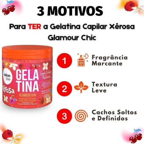 Gelatina Capilar Salon Line Xerosa Glamour Chic 500G