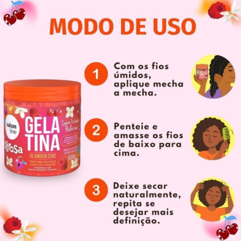 Gelatina Capilar Salon Line Xerosa Glamour Chic 500G