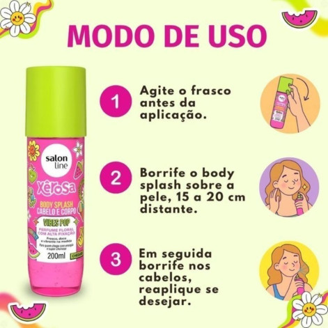 Body Splash Salon Line Xêrosa Vibes Pop Cabelo e Corpo 200ml