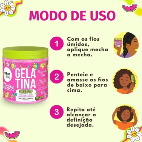 Gelatina Capilar Salon Line Xêrosa Vibes Pop 500g