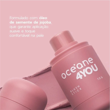 Blush em Bastão Océane 4 You Bubble 7,5g Rosa Escuro