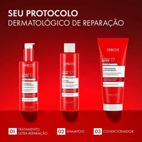Vichy Dercos Collagen Repair 17 Condicionador Ultra Reparação 200g