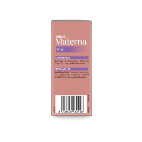 Polivitamínico Materna Pré Nestlé Sabor Laranja 28 Sachês de 5g cada
