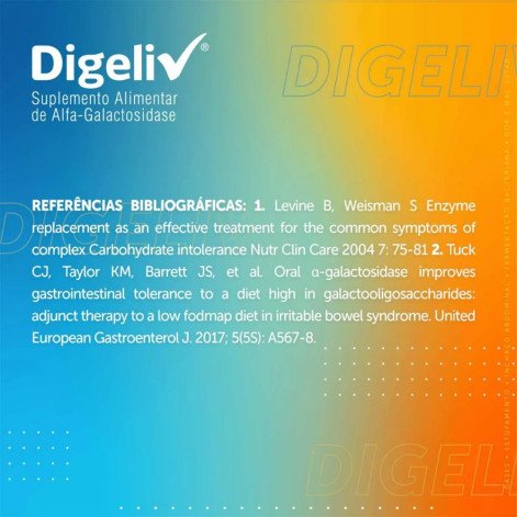 Suplemento Alimentar Digeliv 15 comprimidos Mastigáveis