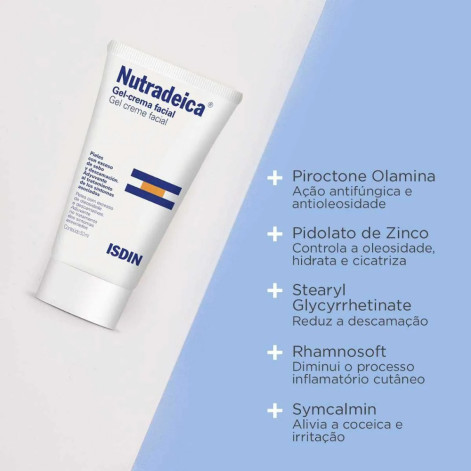 Gel Creme Facial Nutradeica Isdin Pele Descamativa com 50m