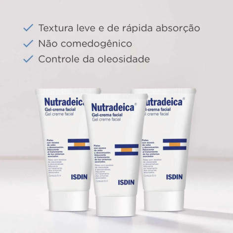 Gel Creme Facial Nutradeica Isdin Pele Descamativa com 50m
