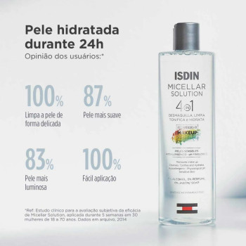  Água Micelar Isdin Micellar Solution 4 em 1 com 400ml