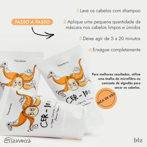 Máscara Capilar Elizavecca CER-100 Tratamento Proteico com Colágeno e Ceramidas 100ml