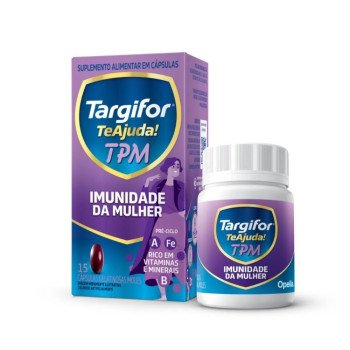 Polivitamínico Targifor Te Ajuda TPM Imunidade da Mulher 15 Cápsulas