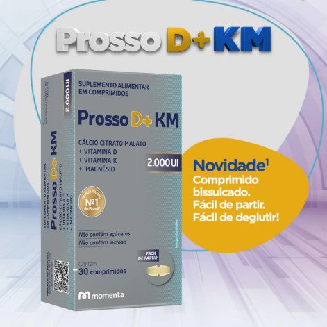 Cálcio Prosso D+ KM MDK 2000UI 30 comprimidos