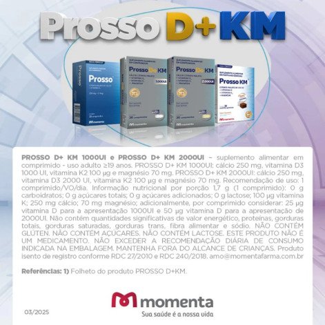 Cálcio Prosso D+ KM MDK 2000UI 30 comprimidos