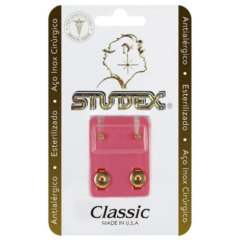 Brinco Antialérgico Studex Classic Tiffany Cristal Médio