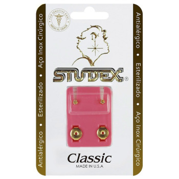 Brinco Antialérgico Studex Classic Tiffany Cristal Médio