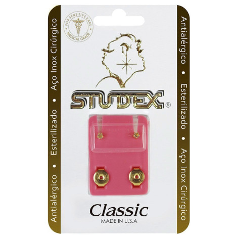 Brinco Antialérgico Studex Classic Tiffany Cristal Médio
