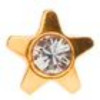 Brinco Antialérgico Studex Classic Estrela Cristal Médio Dourado