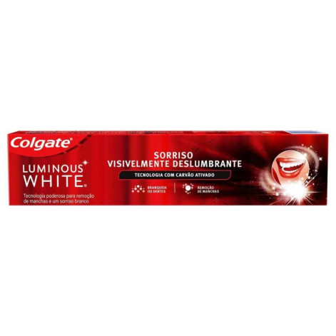Creme Dental Colgate Luminous White Carvão Ativado 140g