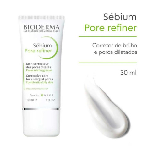 Sérum Corretor de Poros Facial Bioderma Sébium Pore Refiner com 30ml