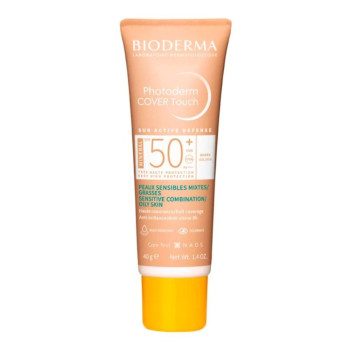 Protetor Solar Facial Bioderma Photoderm Cover Touch FPS 50 Dourado 40ml