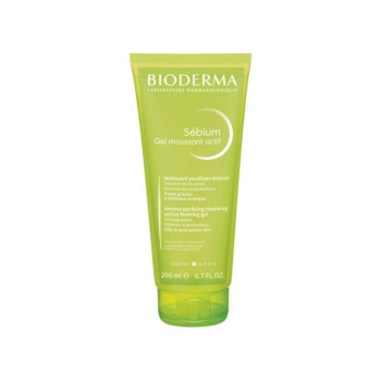 Gel de Limpeza Sébium Bioderma Gel Moussant Actif com 200mlel Moussant Actif 200ML