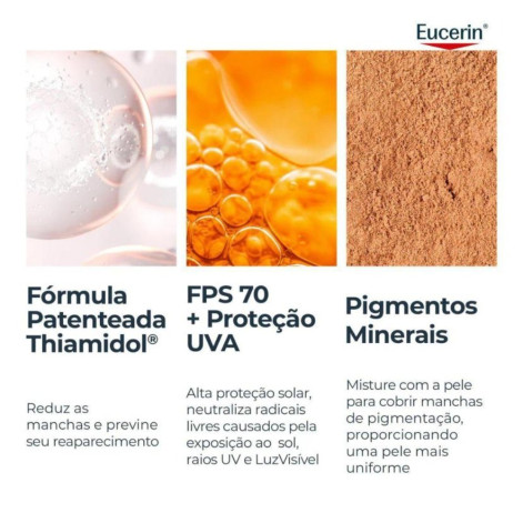 Protetor Solar Facial Eucerin Pigment Control Tinted FPS 70 Médio 50ml