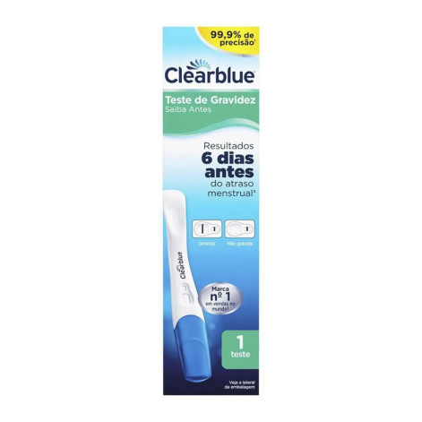 Teste de Gravidez Clearblue Saiba Antes 1 Unidade