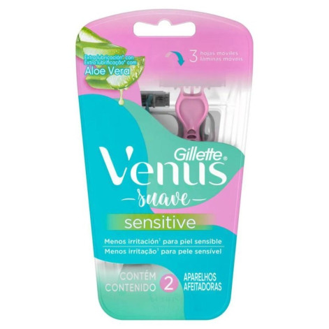 Aparelho de Depilar Gillette Venus Suave Sensitive 2 unidades