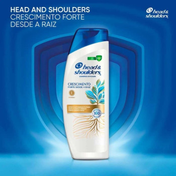  Shampoo Anticaspa Head & Shoulders Crescimento Forte desde a Raiz 400ml