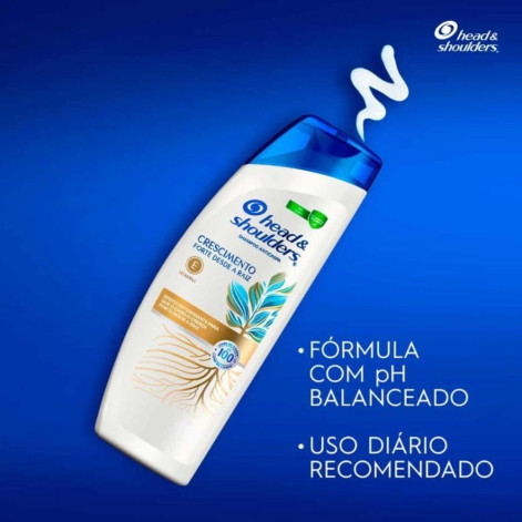  Shampoo Anticaspa Head & Shoulders Crescimento Forte desde a Raiz 400ml