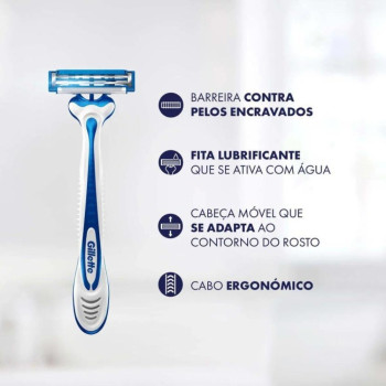Barbeador Gillette Derma Proteção Descartável 2 unidades