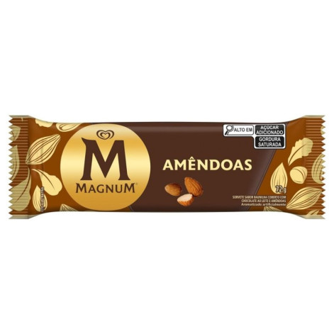 Picole  Kibon Magnum Amêndoas 72g