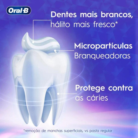 Creme Dental Oral-B 3D White Branqueamento 70g 3 unidades