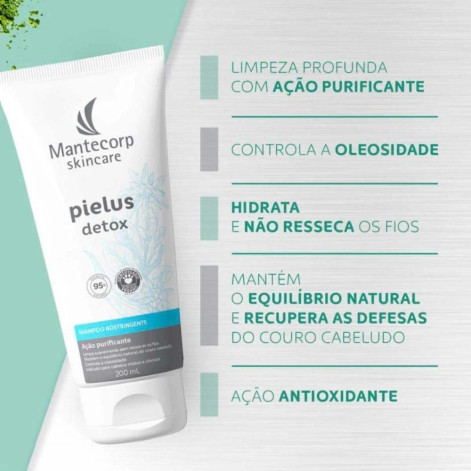 Shampoo Adstringente Mantecorp Skincare Pielus Detox 200ml
