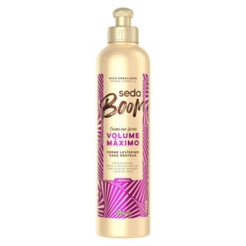 Creme de Pentear Cabelo Cacheado Seda Boom Pro Curvatura Volume Máximo 350ml