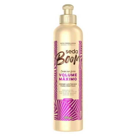 Creme de Pentear Cabelo Cacheado Seda Boom Pro Curvatura Volume Máximo 350ml