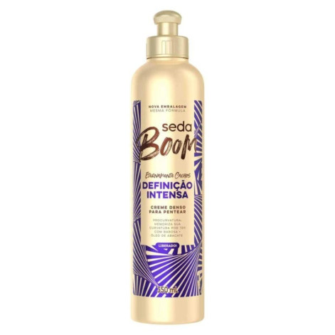 Creme de Pentear Cabelo Cacheado Seda Boom Pro Curvatura Definição Intensa 350ml