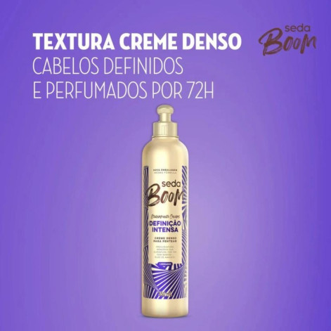 Creme de Pentear Cabelo Cacheado Seda Boom Pro Curvatura Definição Intensa 350ml