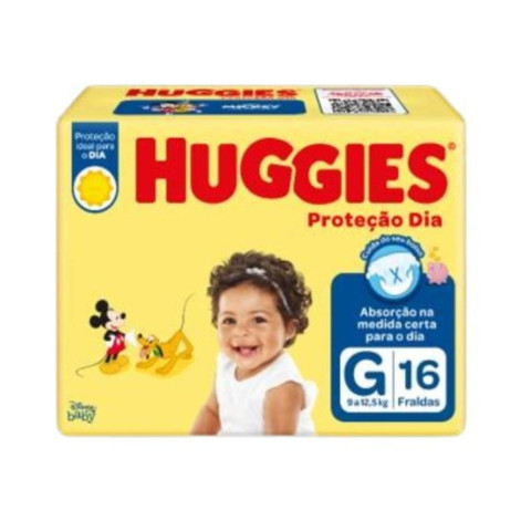Fralda Huggies Proteção Dia Jumbinho G 16 Unidades
