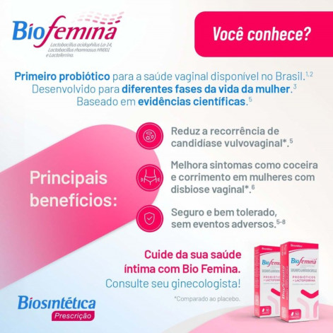 Suplemento Alimentar Bio Femina 10 Cápsulas
