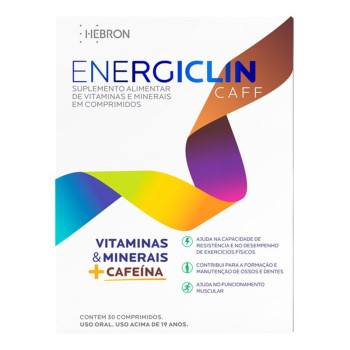 Energiclin Caff Vitaminas E Minerais + Cafeína 30 Comprimidos