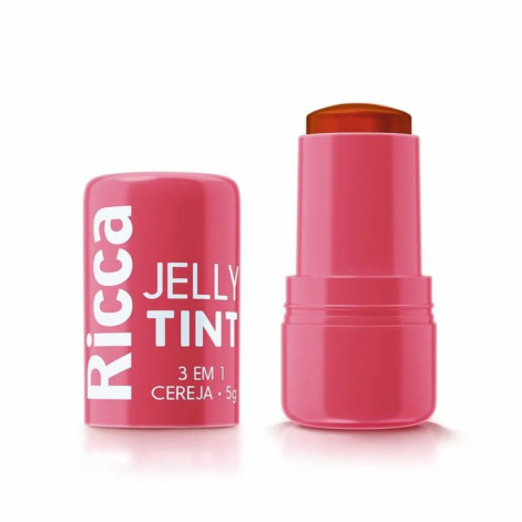 Bastão Ricca Jelly Tint 3 em 1 Cereja 5g
