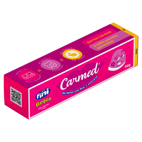 Gel Dental Carmed Com Fluor Beijos 70G