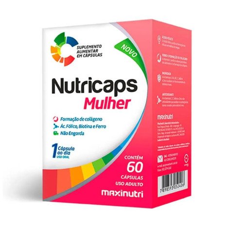 Nutricaps Mulher Polivitaminico 60 Capsulas Maxinutri