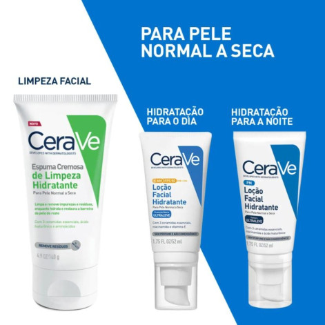 Loção Hidratante Facial CeraVe AM FPS 50 Proteção Solar e Hidratação com Ceramidas 52ml