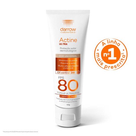 Protetor Solar com Cor Darrow Actine Solar FPS 80