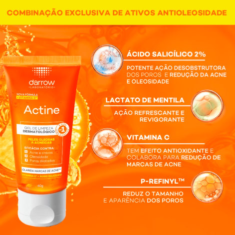 Actine Gel De Limpeza 60G