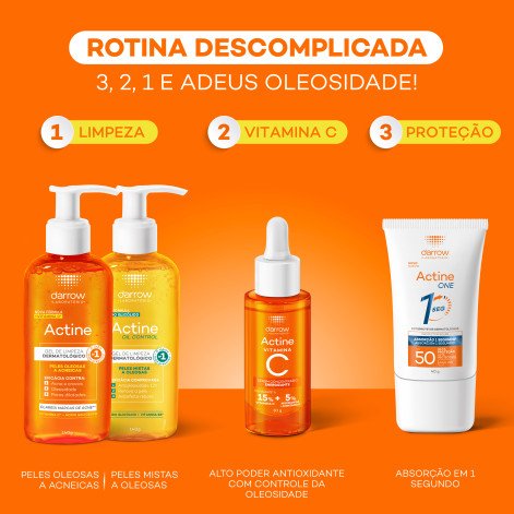 Gel de Limpeza Facial Darrow Actine Antioleosidade 140g