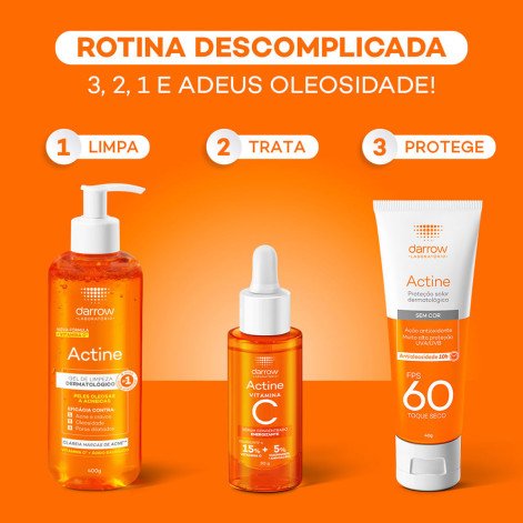 Protetor Solar Facial Dermatológico Darrow Actine Fps60 40g