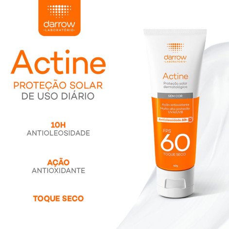 Protetor Solar Facial Dermatológico Darrow Actine Fps60 40g